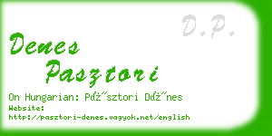 denes pasztori business card